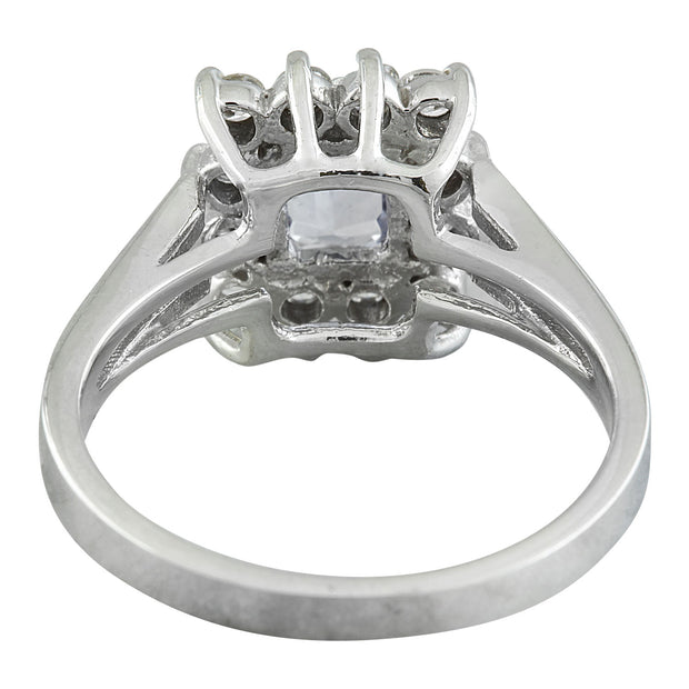 0.98 Carat Tanzanite 14K White Gold Diamond Ring - Fashion Strada
