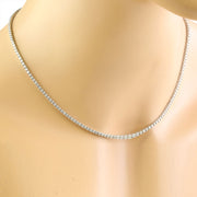 4.00 Carat 14K White Gold Diamond Necklace - Fashion Strada