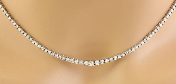 4.00 Carat 14K White Gold Diamond Necklace - Fashion Strada