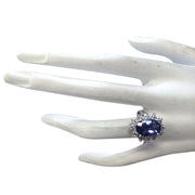 4.74 Carat Tanzanite 14K White Gold Diamond Ring - Fashion Strada