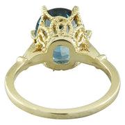 3.41 Carat Topaz 14K Yellow Gold Diamond Ring - Fashion Strada