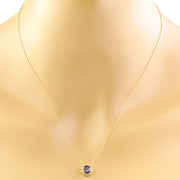 1.50 Carat Amethyst 14K Yellow Gold Necklace - Fashion Strada
