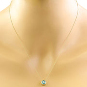 1.50 Carat Topaz 14K Yellow Gold Necklace - Fashion Strada