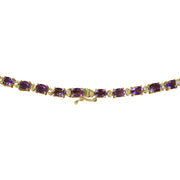 27.50 Carat Amethyst 14K Yellow Gold Diamond Necklace - Fashion Strada
