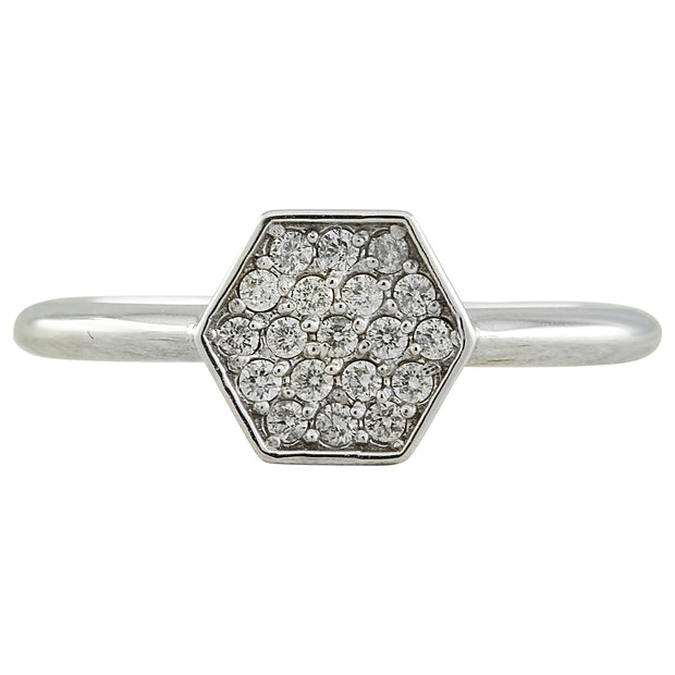 0.22 Carat 14K White Gold Diamond Ring - Fashion Strada