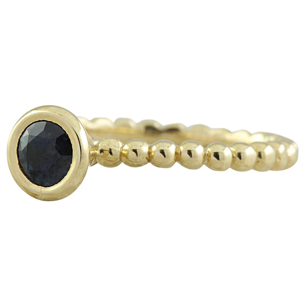 0.50 Carat Sapphire 14K Yellow Gold Ring - Fashion Strada
