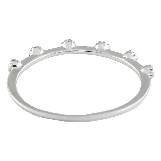 0.07 Carat Diamond 14K White Gold Ring - Fashion Strada