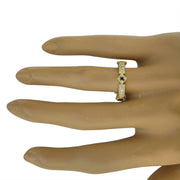 0.43 Carat Sapphire 14K Yellow Gold Diamond ring - Fashion Strada