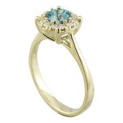 0.82 Carat Topaz 14K Yellow Gold Diamond Ring - Fashion Strada