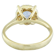 0.72 Carat Tanzanite 14K Yellow Gold Diamond ring - Fashion Strada