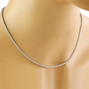 4.00 Carat 18K White Gold Diamond Necklace - Fashion Strada
