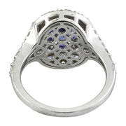 2.48 Carat Tanzanite 14K White Gold Diamond ring - Fashion Strada