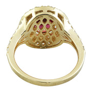 2.43 Carat Tourmaline 14K yellow Gold Diamond Ring - Fashion Strada