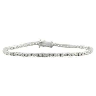 3.55 Carat Diamond 18K White Gold Bracelet - Fashion Strada