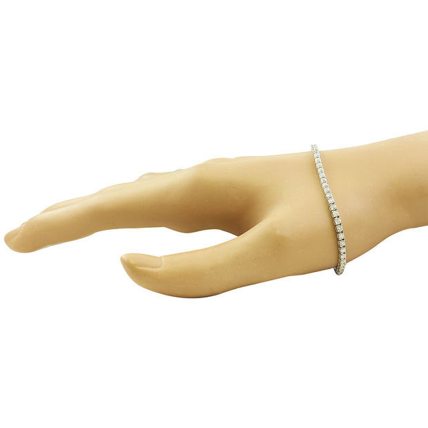 3.55 Carat Diamond 18K White Gold Bracelet - Fashion Strada