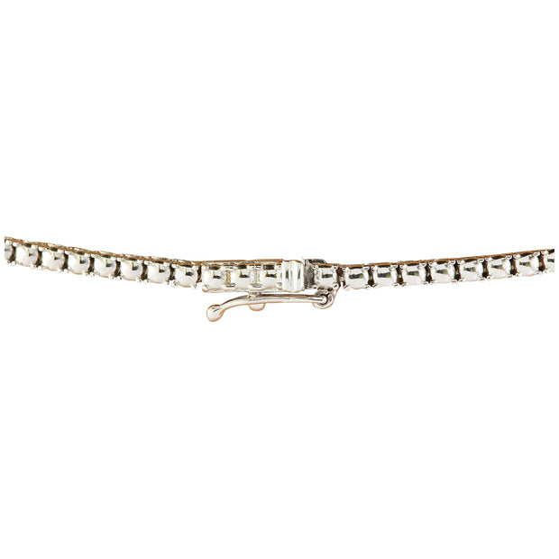 34.60 Carat Kunzite 18K White Gold Diamond Necklace - Fashion Strada