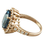 8.35 Carat Topaz 18K Rose Gold Diamond Ring - Fashion Strada