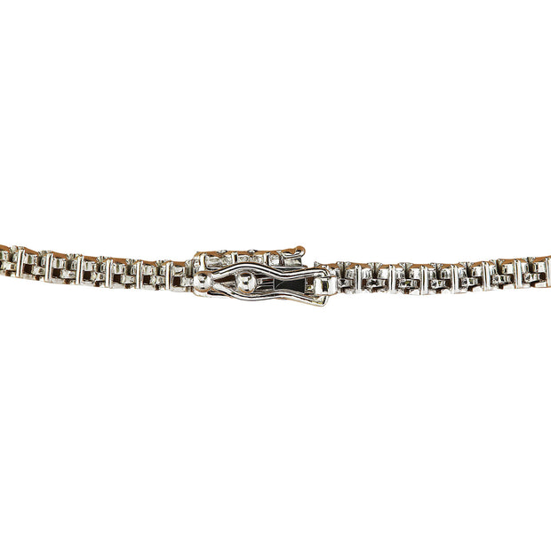 8.20 Carat Emerald 18K White Gold Diamond Necklace - Fashion Strada