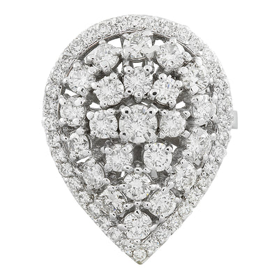 2.23 Carat Diamond 14K White Gold Ring - Fashion Strada