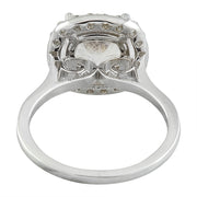 3.56 Carat Morganite 14K White Gold Diamond Ring - Fashion Strada