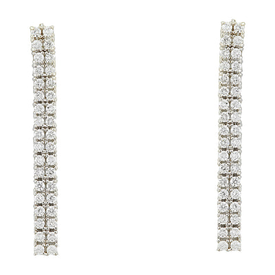 0.80 Carat Diamond 14K White Gold Earrings - Fashion Strada