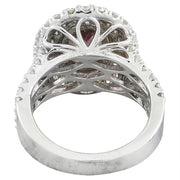 4.00 Carat Tourmaline 14K White Gold Diamond Ring - Fashion Strada