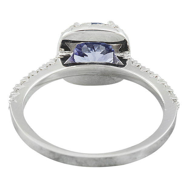 2.01 Carat Tanzanite 14K White Gold Diamond Ring - Fashion Strada
