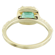 1.45 Carat Emerald 14K Yellow Gold Diamond Ring - Fashion Strada
