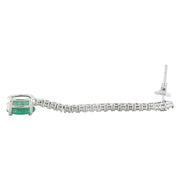 4.50 Carat Emerald Diamond Earrings - Fashion Strada