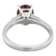 1.70 Carat Ruby 14K White Gold Diamond Ring - Fashion Strada