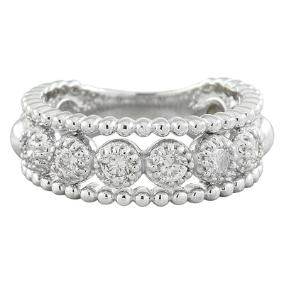 0.50 Carat Diamond 14K White Gold Ring - Fashion Strada