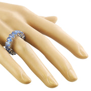 8.08 Carat Sapphire 14K White Gold Ring - Fashion Strada