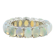 5.00 Carat Opal 14K White Gold Ring - Fashion Strada