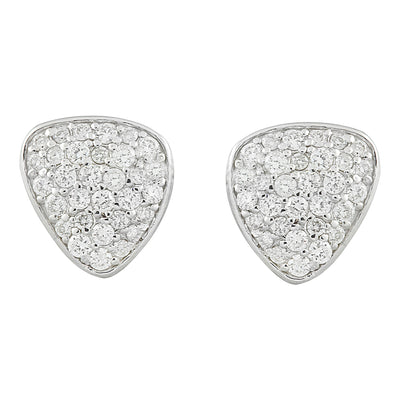 0.65 Carat Diamond 14K White Gold Earrings - Fashion Strada