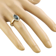 1.32 Carat Topaz 14K Yellow Gold Diamond Ring - Fashion Strada