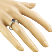 1.19 Carat Sapphire 14K White Gold Diamond Ring - Fashion Strada