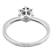 1.18 Carat Sapphire 14K White Gold Diamond Ring - Fashion Strada