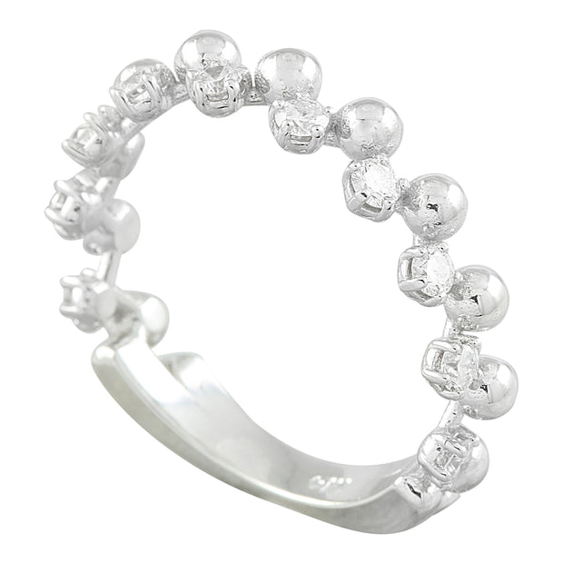 0.40 Carat Diamond 14K White Gold Bubble Ring - Fashion Strada