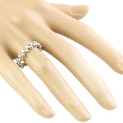 0.40 Carat Diamond 14K White Gold Bubble Ring - Fashion Strada