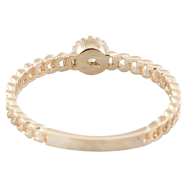 0.10 Carat Diamond 14K Rose Gold Solitaire Ring - Fashion Strada