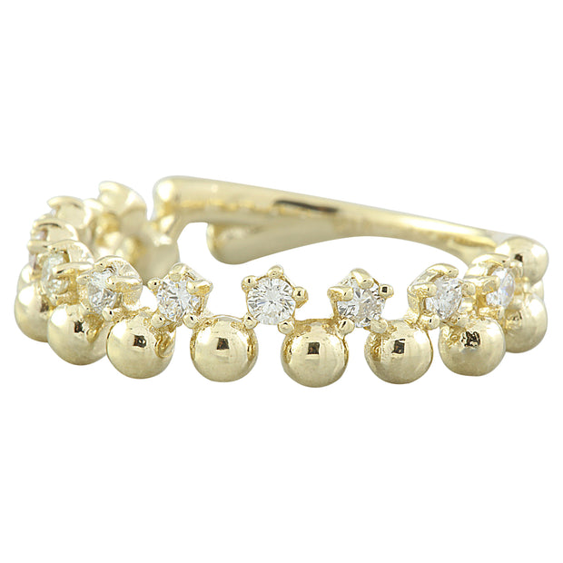 0.40 Carat Diamond 14K Yellow Gold Bubble Ring - Fashion Strada