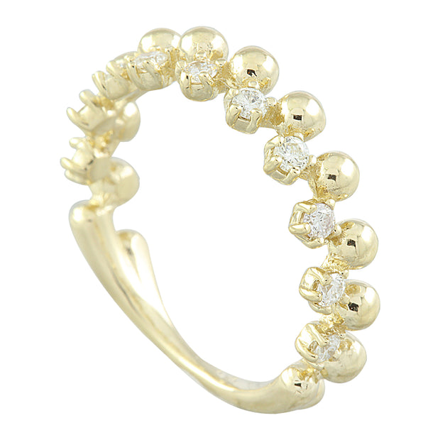 0.40 Carat Diamond 14K Yellow Gold Bubble Ring - Fashion Strada