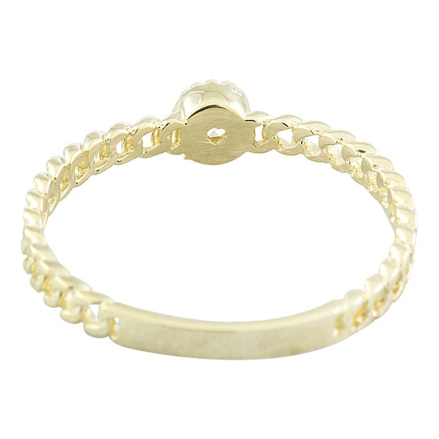 0.10 Carat Diamond 14K Yellow Gold Solitaire Ring - Fashion Strada