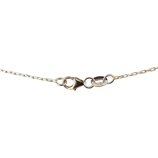0.22 Carat Diamond 14K White Gold Medallion Pendant Necklace - Fashion Strada