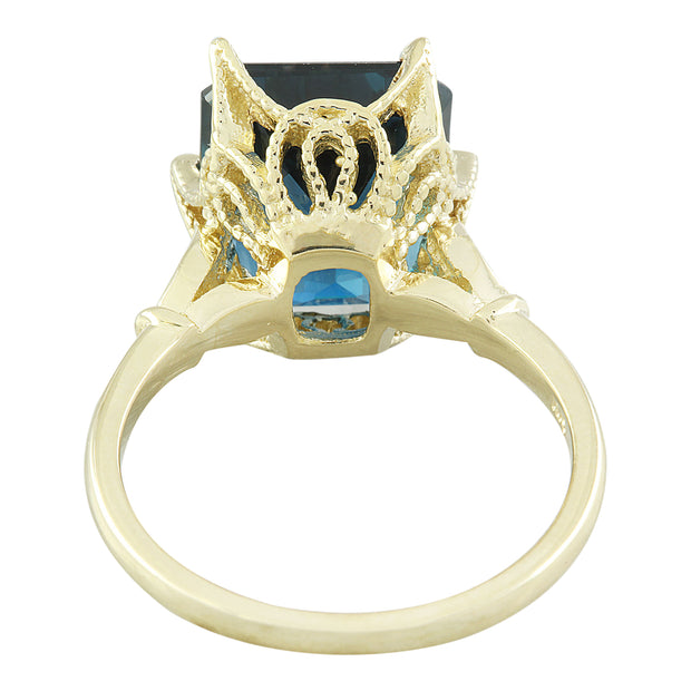 7.92 Carat Topaz 14K Yellow Gold Diamond Ring - Fashion Strada