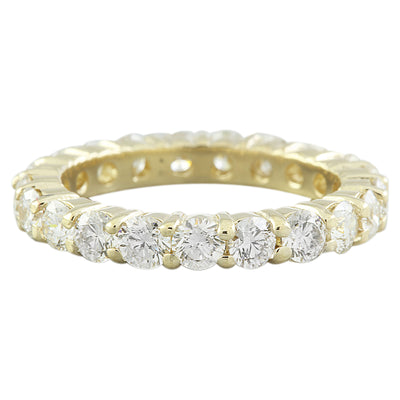 2.55 Carat Diamond 14K Yellow Gold Eternity Ring Band - Fashion Strada