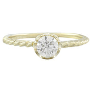 0.50 Carat Diamond 14K Yellow Gold Solitaire Engagement Ring - Fashion Strada