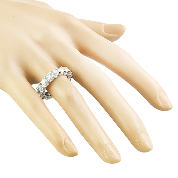 4.10 Carat Diamond 14K White Gold Eternity Ring Band - Fashion Strada