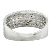 0.66 Carat Two Row Diamond 14K White Gold Ring - Fashion Strada