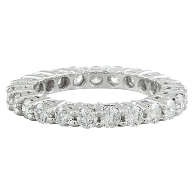 2.00 Carat Diamond 14K White Gold Eternity Ring Band - Fashion Strada